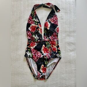 Floral one piece swimsuit